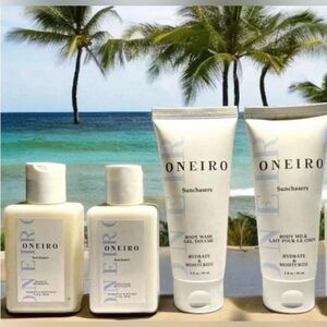 ONEIRO Sunchasers Ready, Go 4 Pc Kit! Shampoo Conditioner Body Wash and Lotion